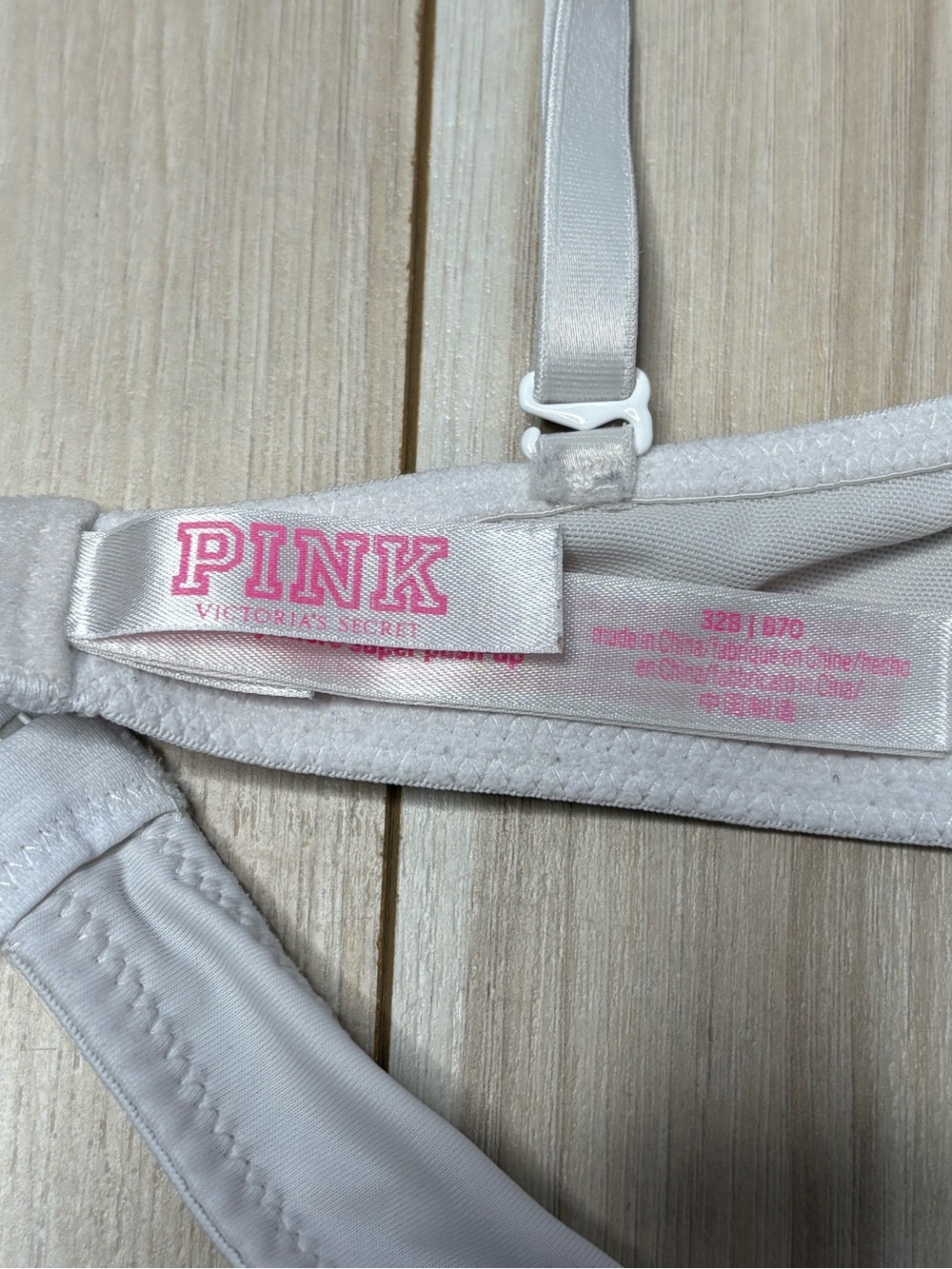 PINK Victoria’s Secret White Push-Up Bra 32B Underwire T-Shirt Everyday Bra - Picture 5 of 5